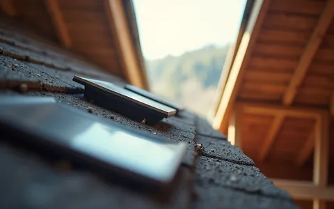 Eye-level view of attic roof vents with clear airflow